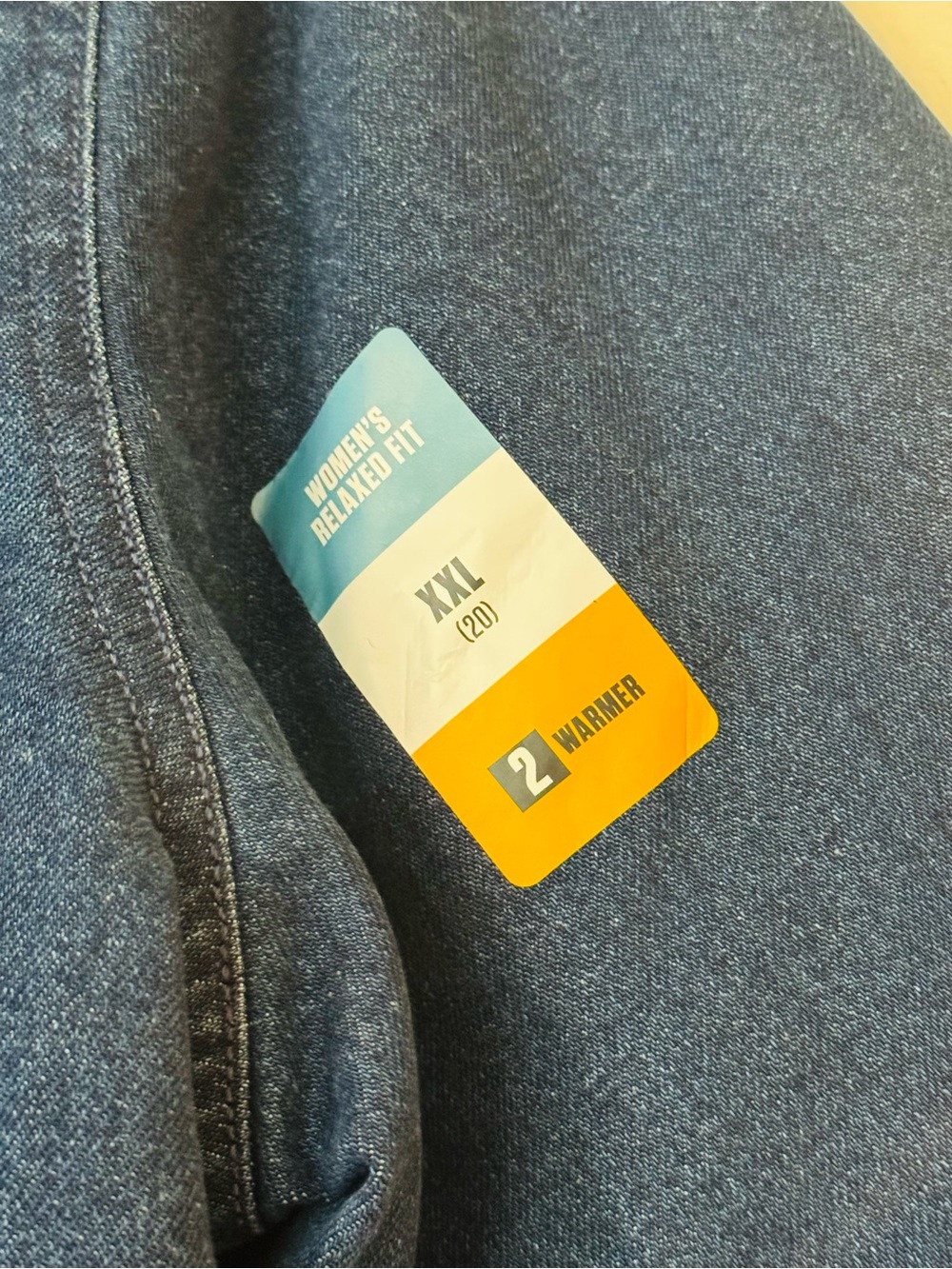Woman’s Carhartt Blue Denim Sherpa Collar Work Jacket - Picture 5 of 9